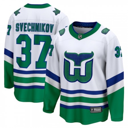 Män Ishockey Carolina Hurricanes tröja Andrei Svechnikov Whalers Premier 2023-24 Vit